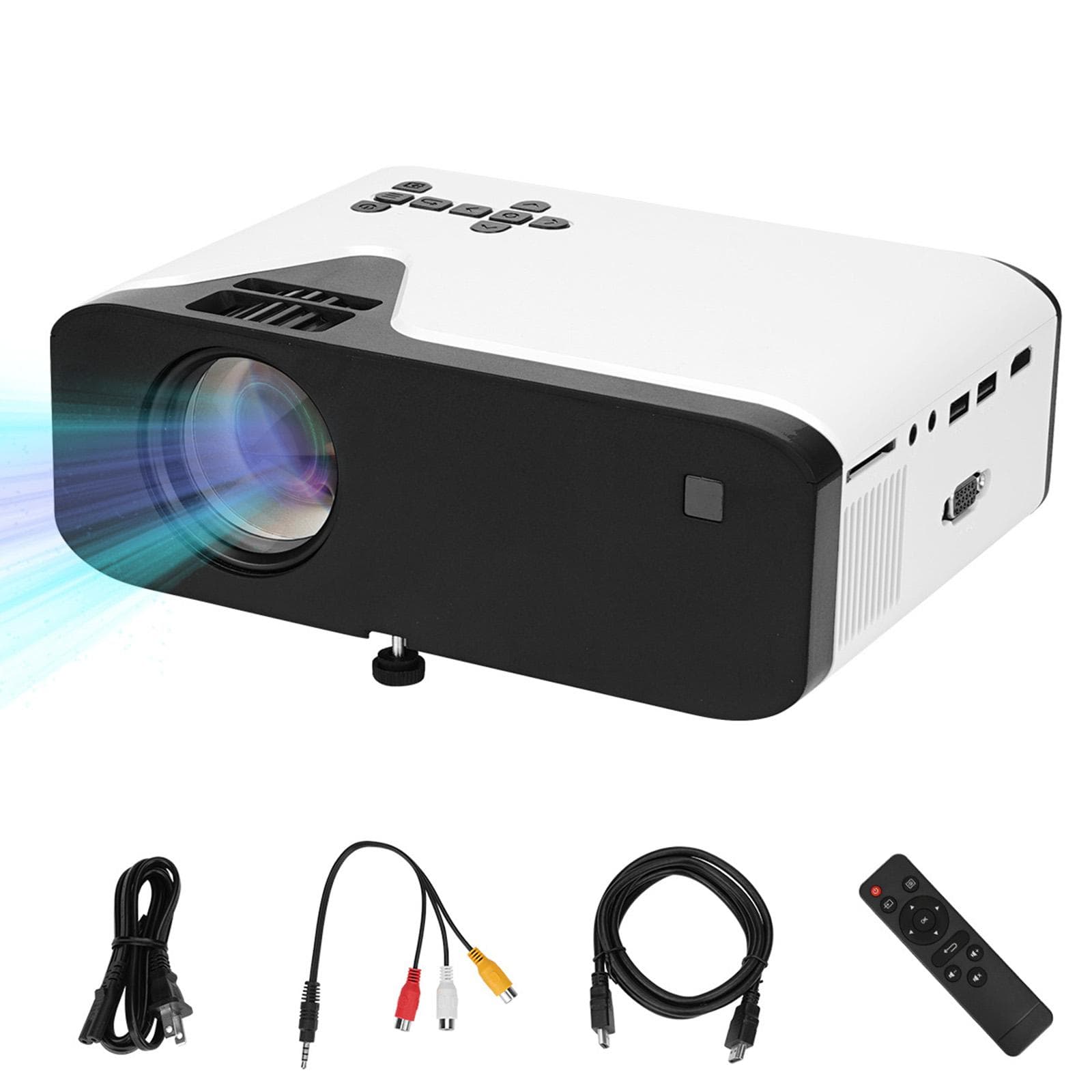 Mini Projector Home Portable projector HD 1080p cool white