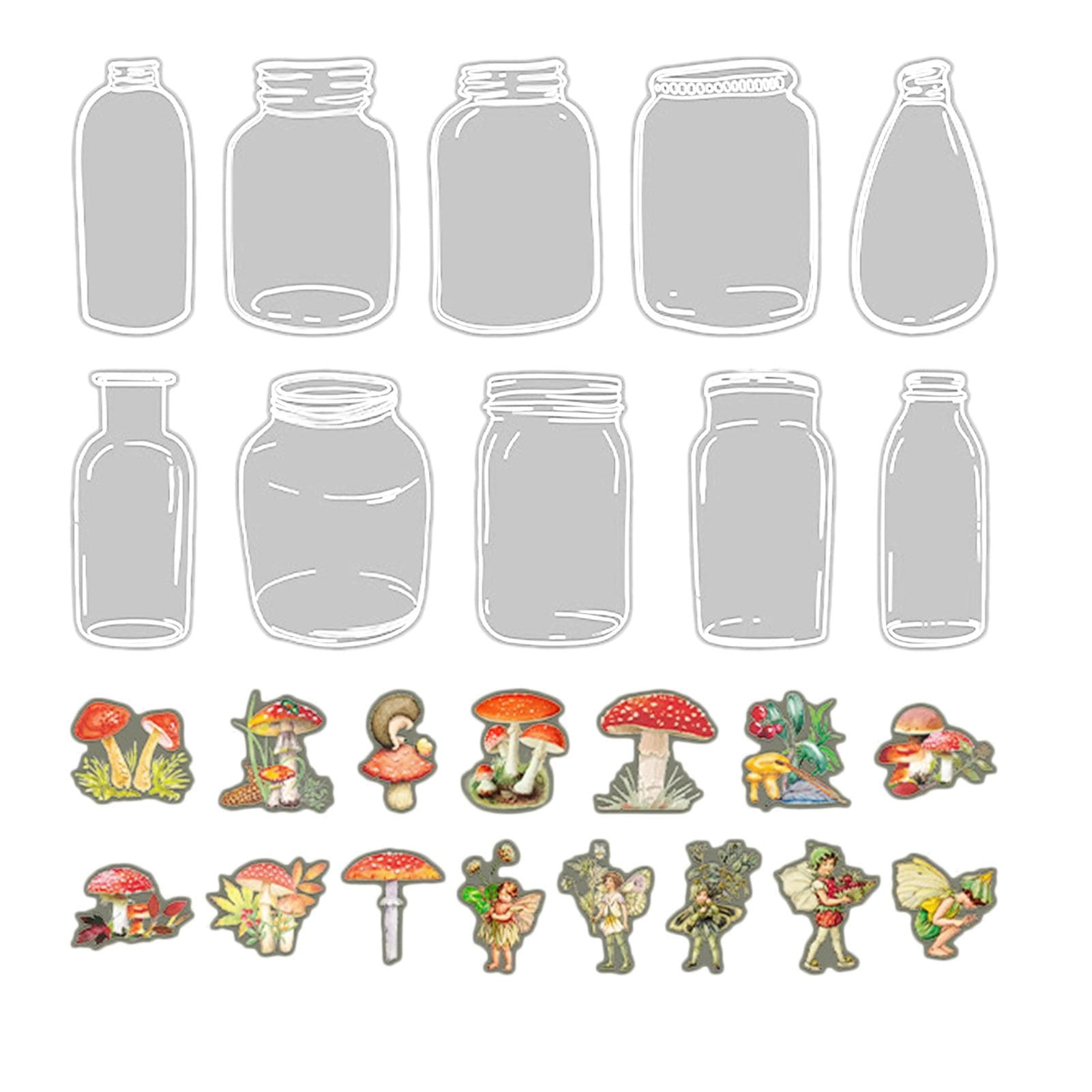 40 Pieces Glassware Bottle Stickers PET Transparent Vase ing Bottle Shape Stickers for