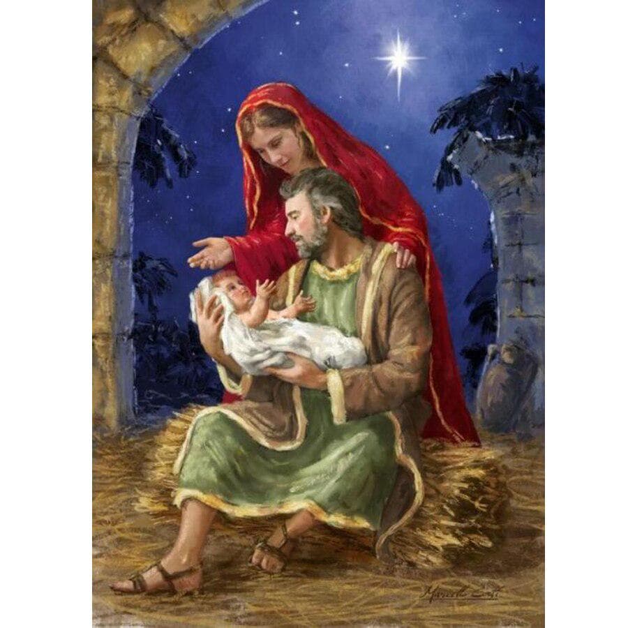 5D DIY Full Round Drill Diamond Painting Cross Stitch Religious Mosaic Embroidery 20X30CM