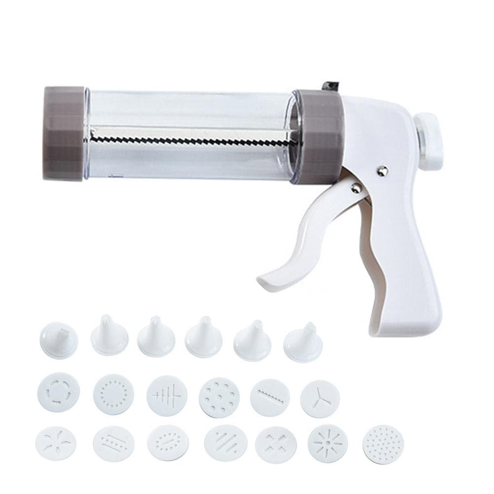 Biscuit Press Gun Stainless Steel Spritz Biscuit Maker Machine for DIY Baking with 13 Discs and 6 L(for 6.5-9kg)