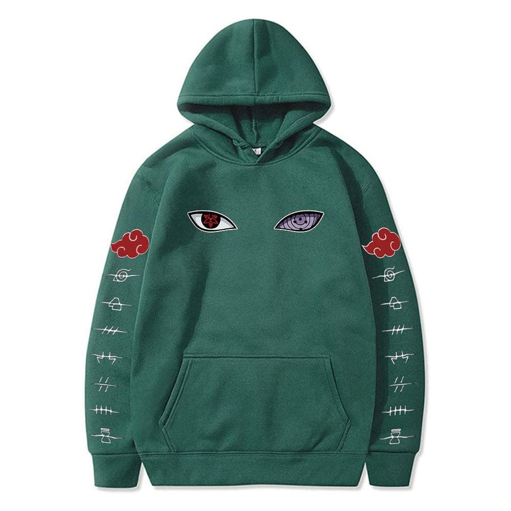 Naruto Cosplay Hoodie Harajuku Sweatshirts Men Cotton Hoodies M army green