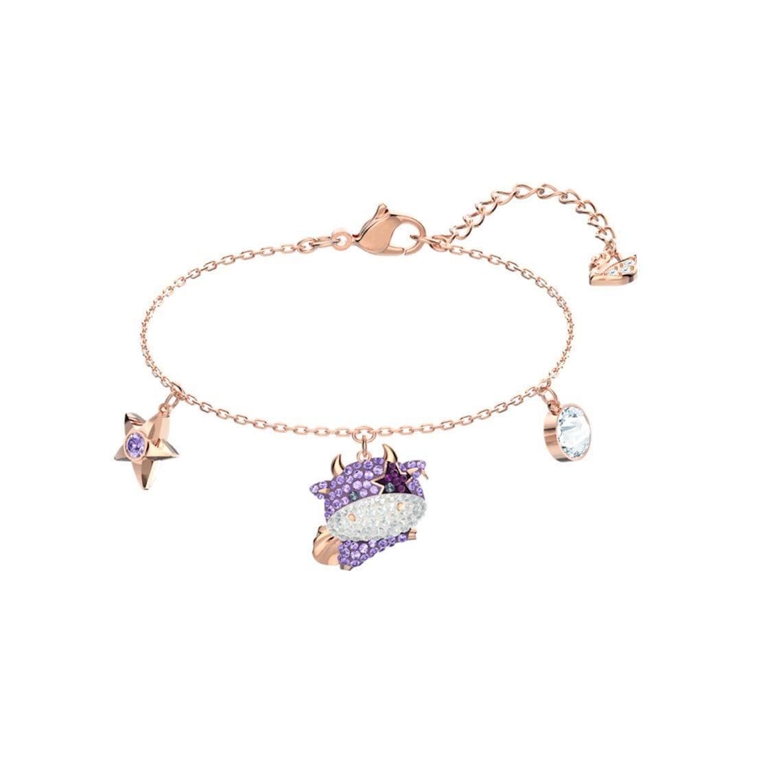 Swarovski Little Colorful Cow Cute Gold-Plated Bracelet Women bracelet 5599156 Box (Random Color)