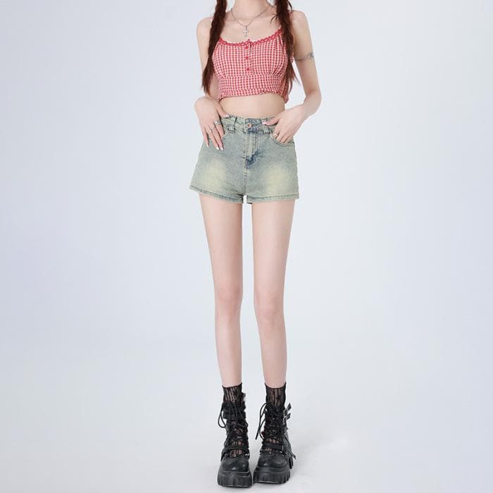Denim Shorts Women's Summer New Hottie Small High Waist Slim Wide Leg Pants XL