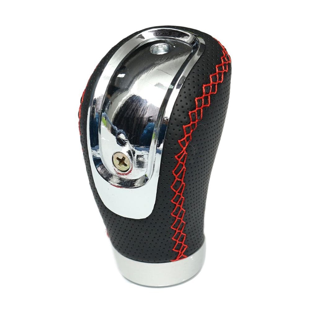 5 6 Speed Black PU Leather Manual Car Gear Shift Knob Shifter Lever Handle Stick Universal with 3 black