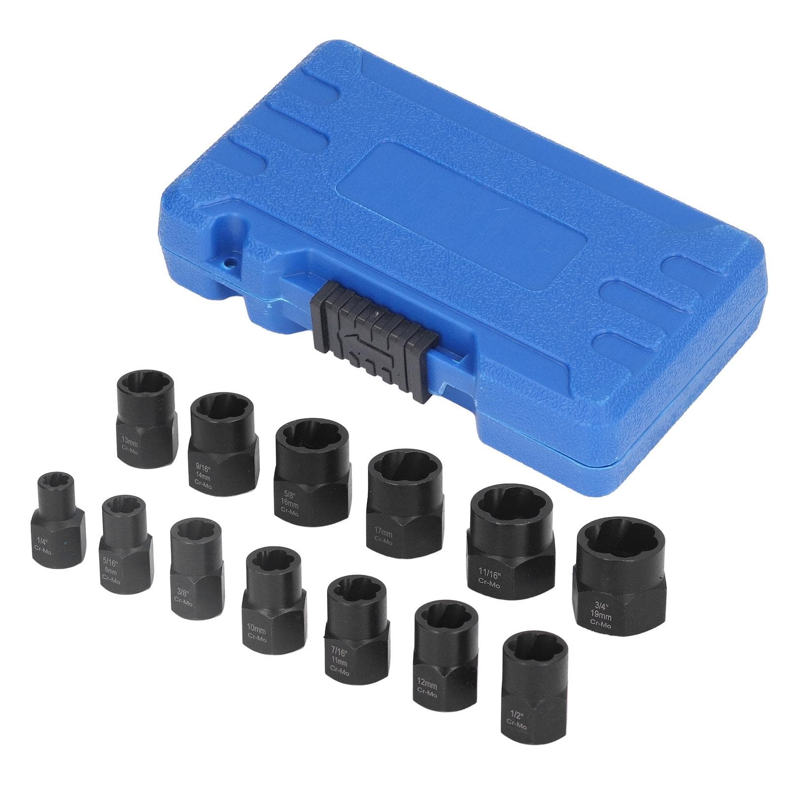 Impact Nut Bolt Remover Set Extraction Tool Rusted Damaged Stripped Extractor Socket Kit