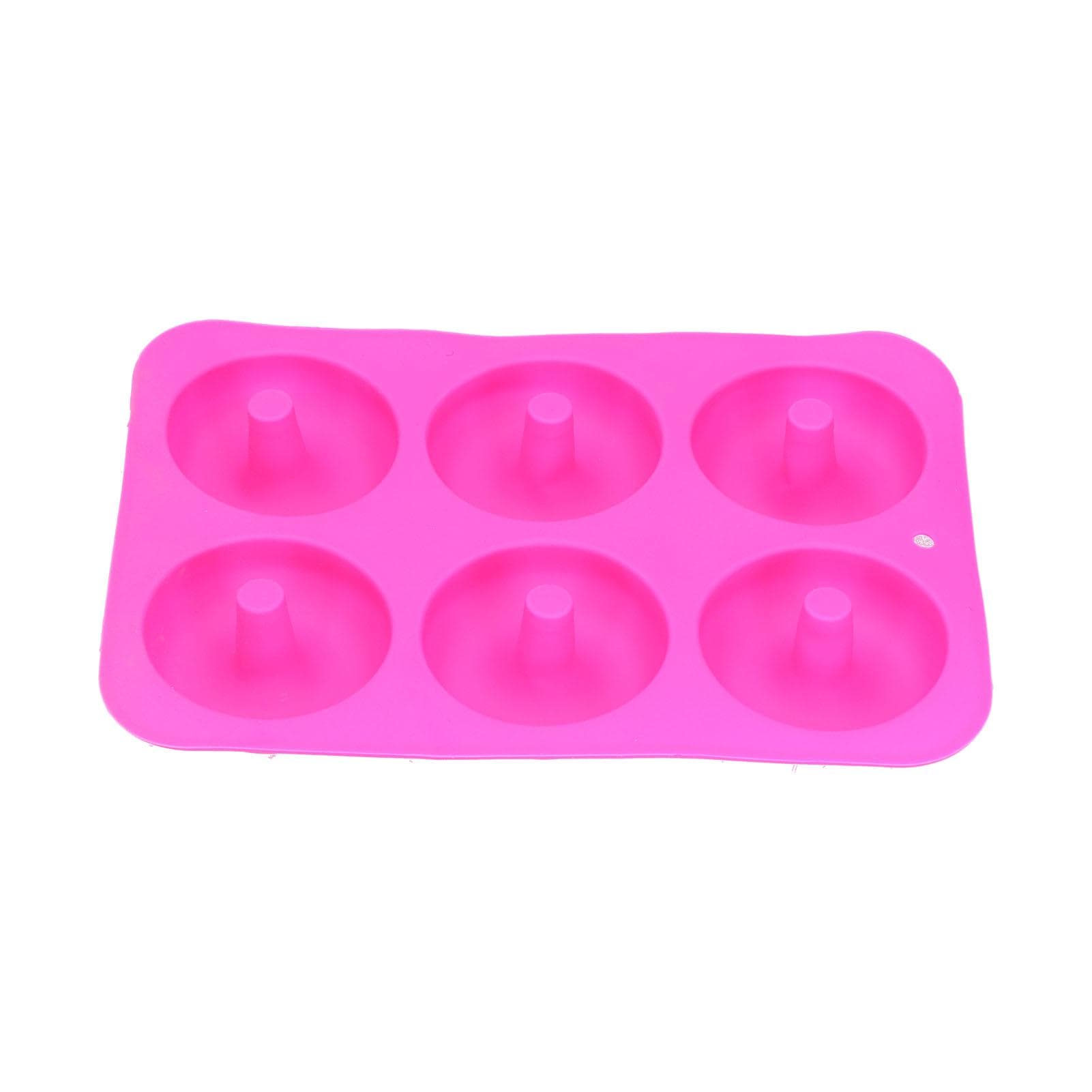 Donut Baking Pans 6 Grid Silicone Non Stick Donut Moulders for DIY Baking Lovers
