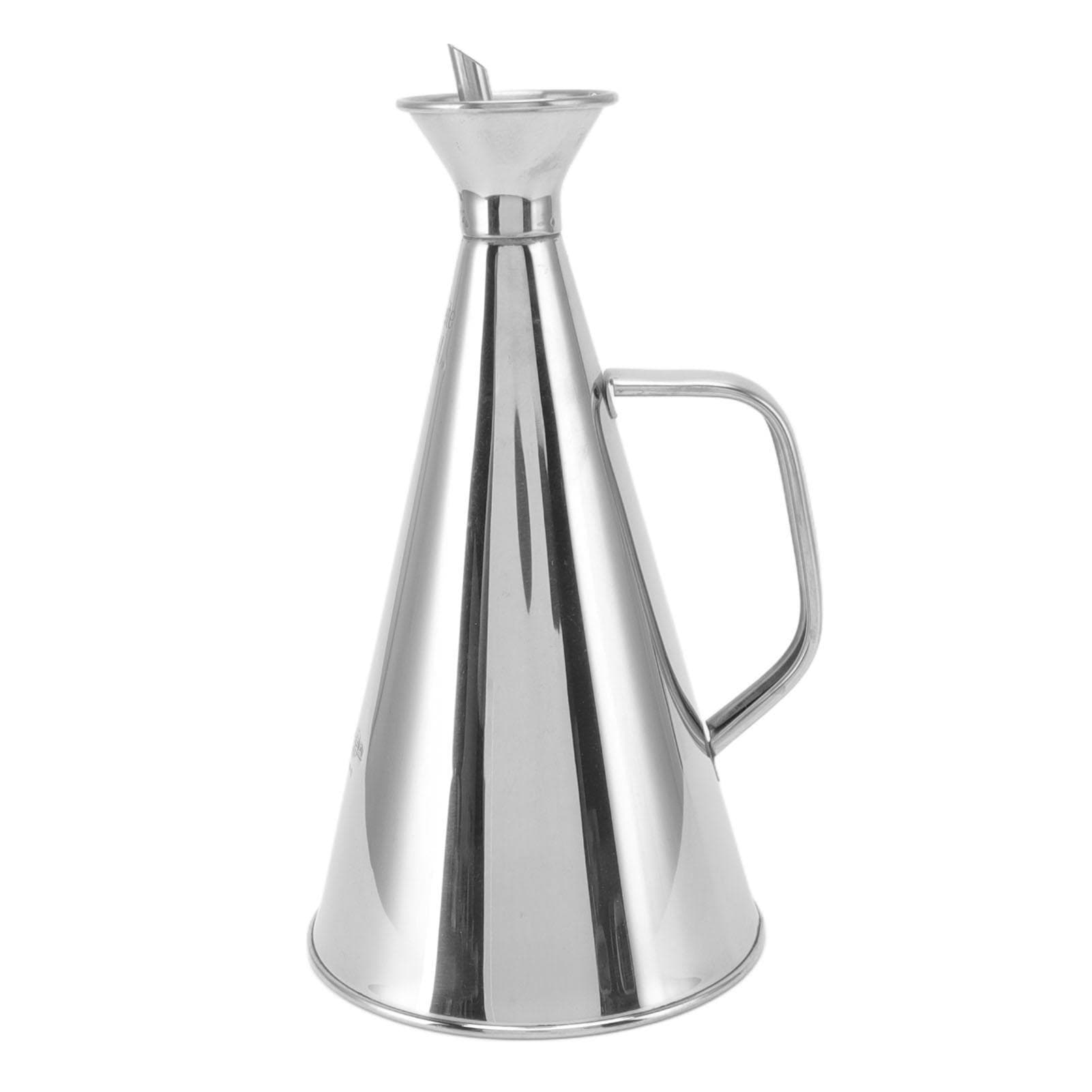 304 Stainless Steel Oil Dispenser Bottle Leakage Proof Oil Pot Home Soy Sauce Oil Storage Tank L(for 6.5-9kg)