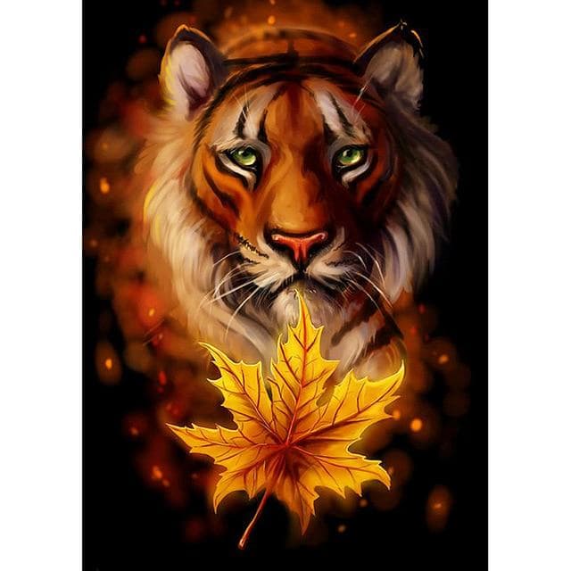 5D Diamond Painting Lion Mother and Son Cross Stitch Kit Handmade Diamond Embroidery Rhinestone 20X30CM light blue