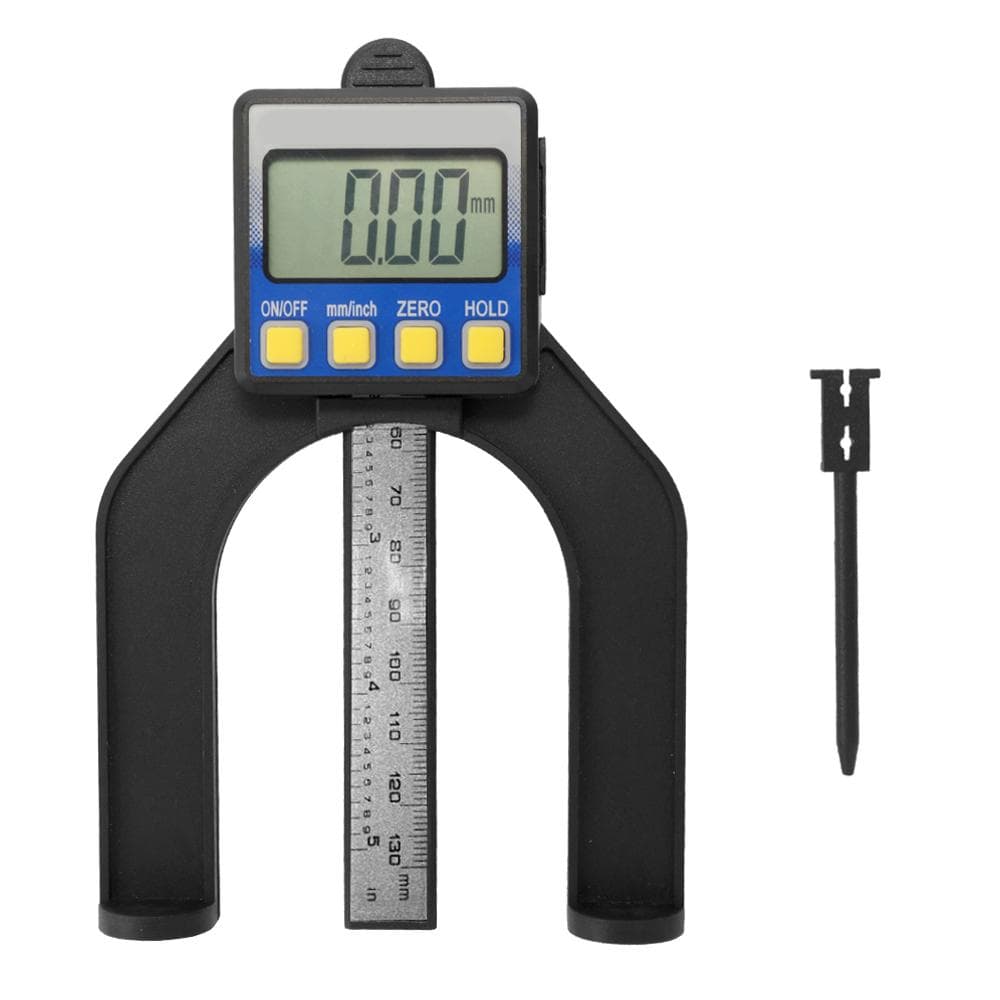 High Accuracy LCD Digital Display Slide Caliper Vernier Ruler Height and Depth Gauge with Measuring black