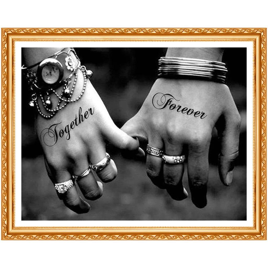 5D DIY Diamond Painting hand Lovers Diamond Geborduurd Diamond Home Decor 20X30CM