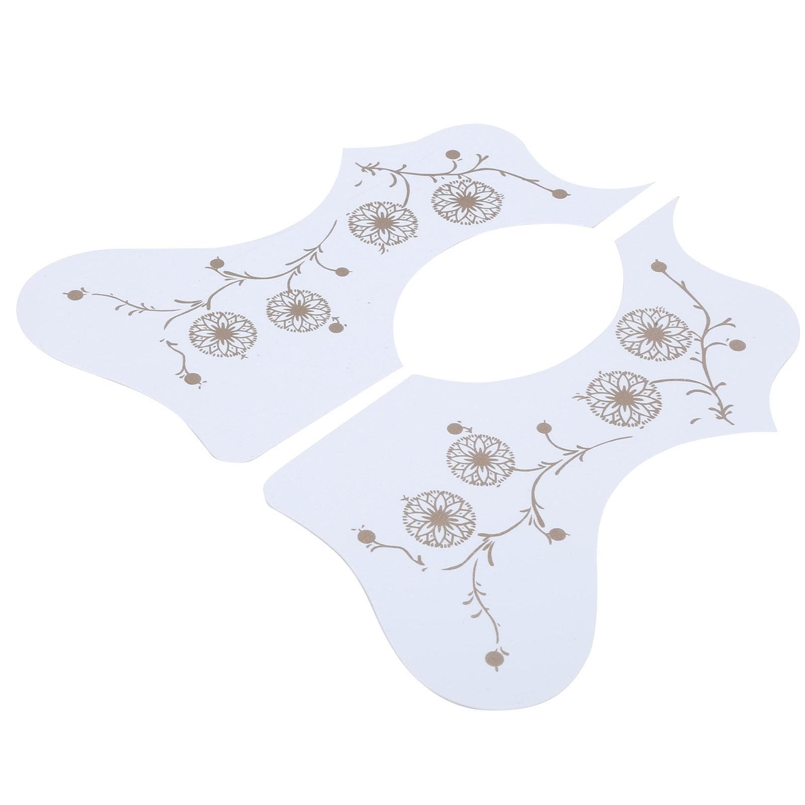 2Pcs Guitar Guard Plastic Pickguard Plate Pack Set Accessory Replacement for AcousticBrown white