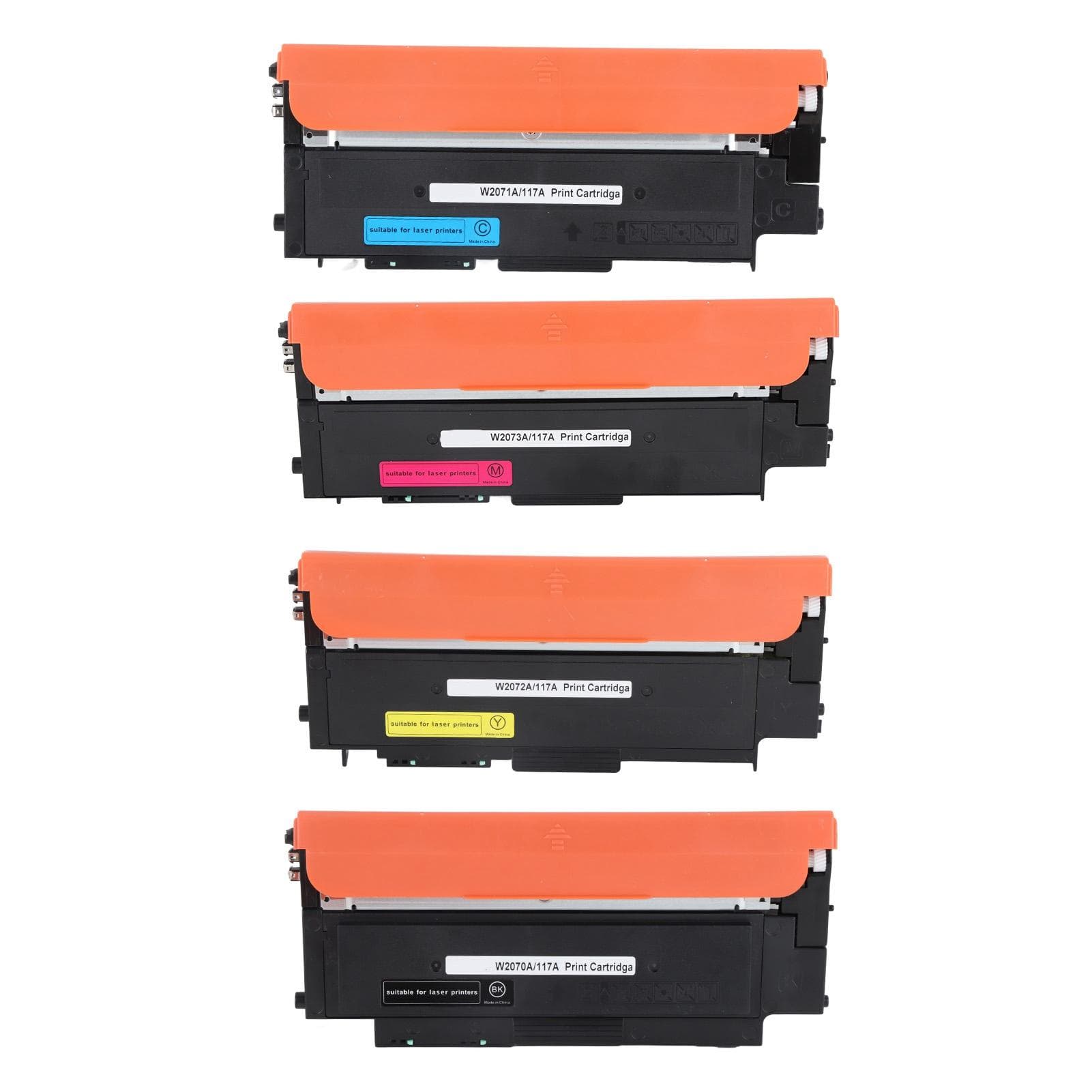4Pcs Toner Cartridge for HP 117A W2070A W2071A W2072A W2073A Replacement for HP Color Laser 150a