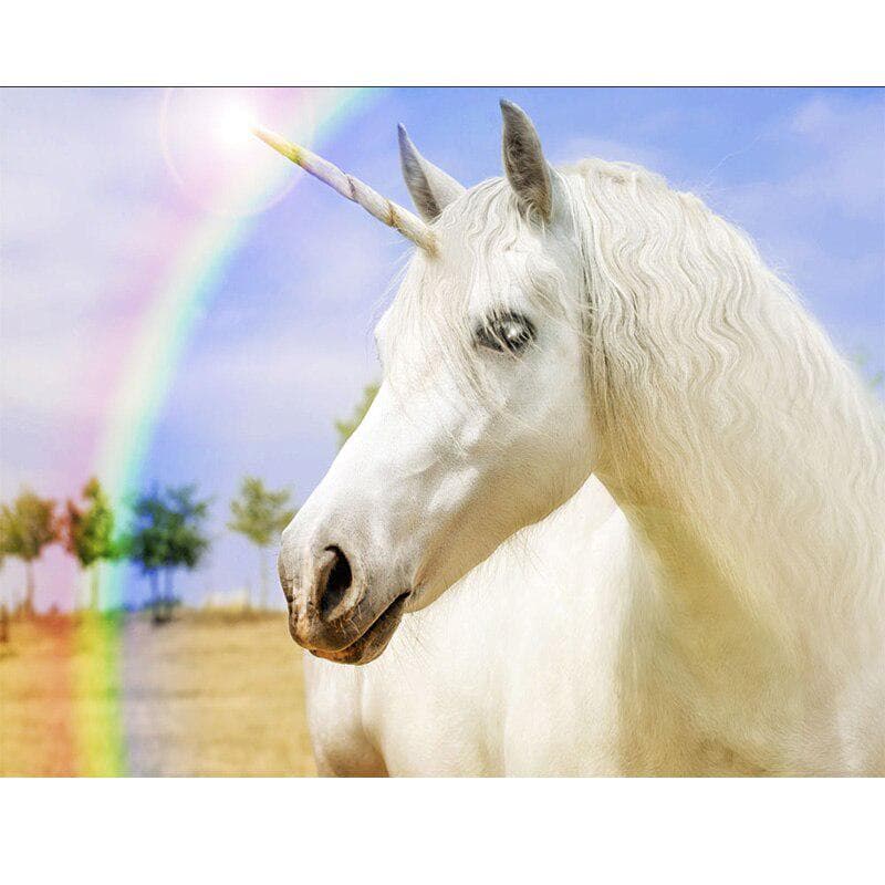 Diy Diamond Painting Garland Unicorn Embroidery Patterns Cross Stitch Needlework Diamond Rhinestone 20X30CM