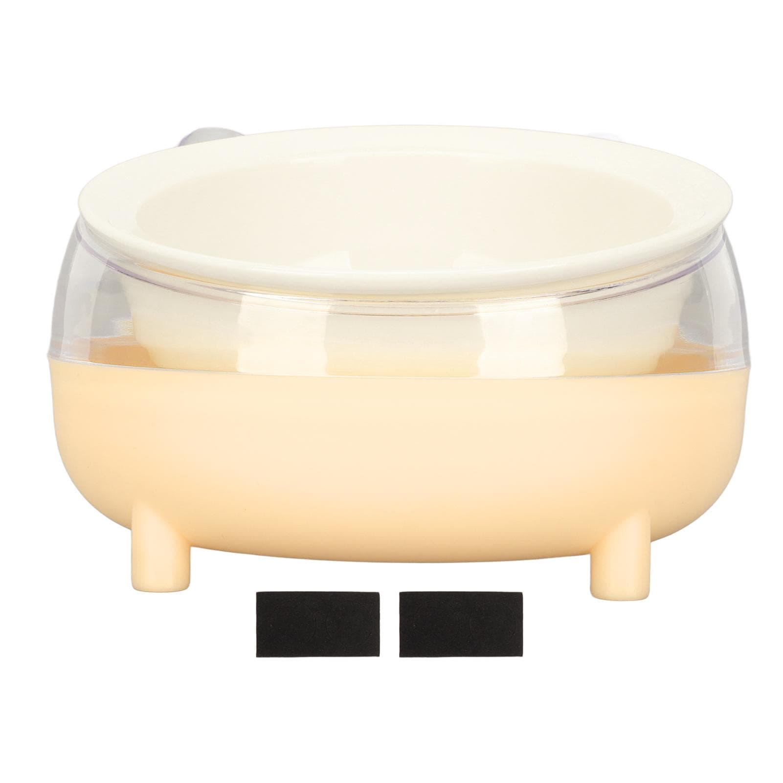 Cat Bowl Prevent Slip Dishwasher Microwave Safe Ceramic Raised Pet Dish with Tilted Stand for Food yellow