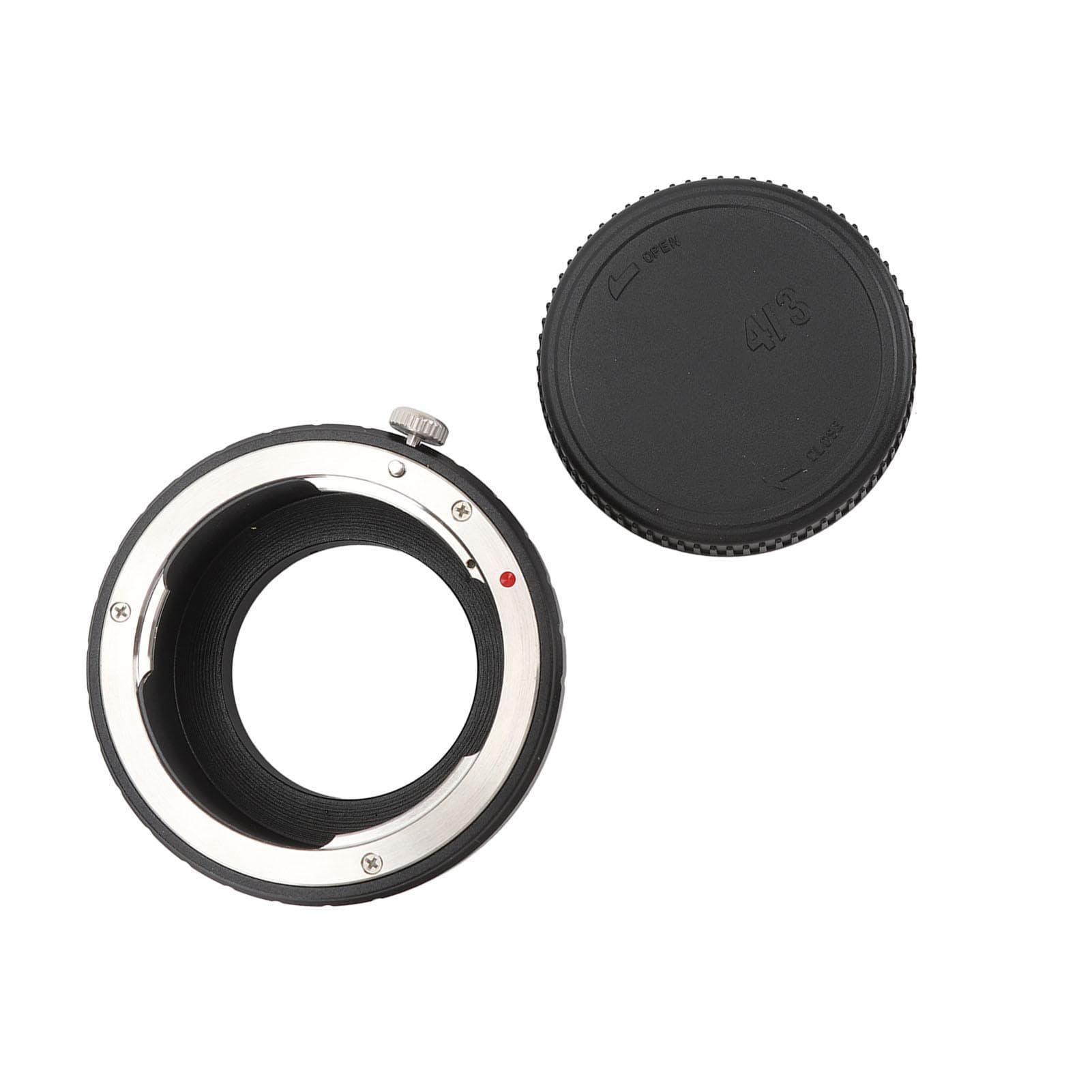 PK Lens to M43 Adapter Aluminum Alloy Manual Focus Camera Lens Converter Ring with Cap for Pentax