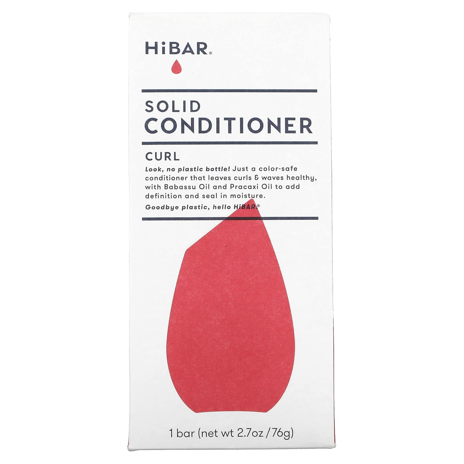 HiBAR, solid conditioner, curl, 1 bar, 2.7 oz (76 g)