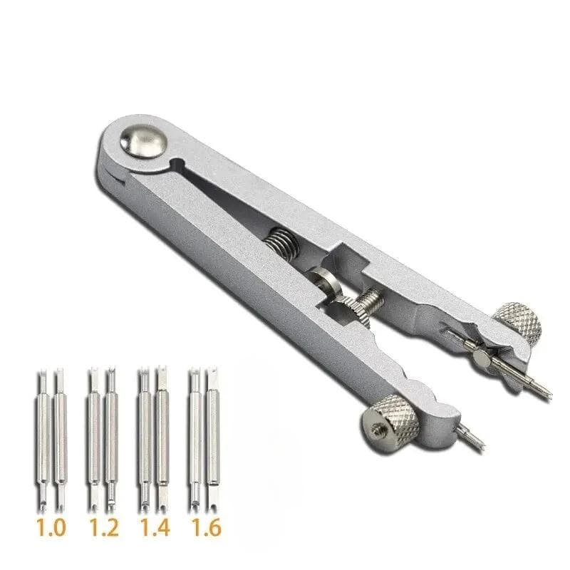 Watch Band Remover Plier Spring Bar Watch Strap Aluminum Alloy Repair Removing Tool V-Shaped Adjuster Plier Repair Tool silver
