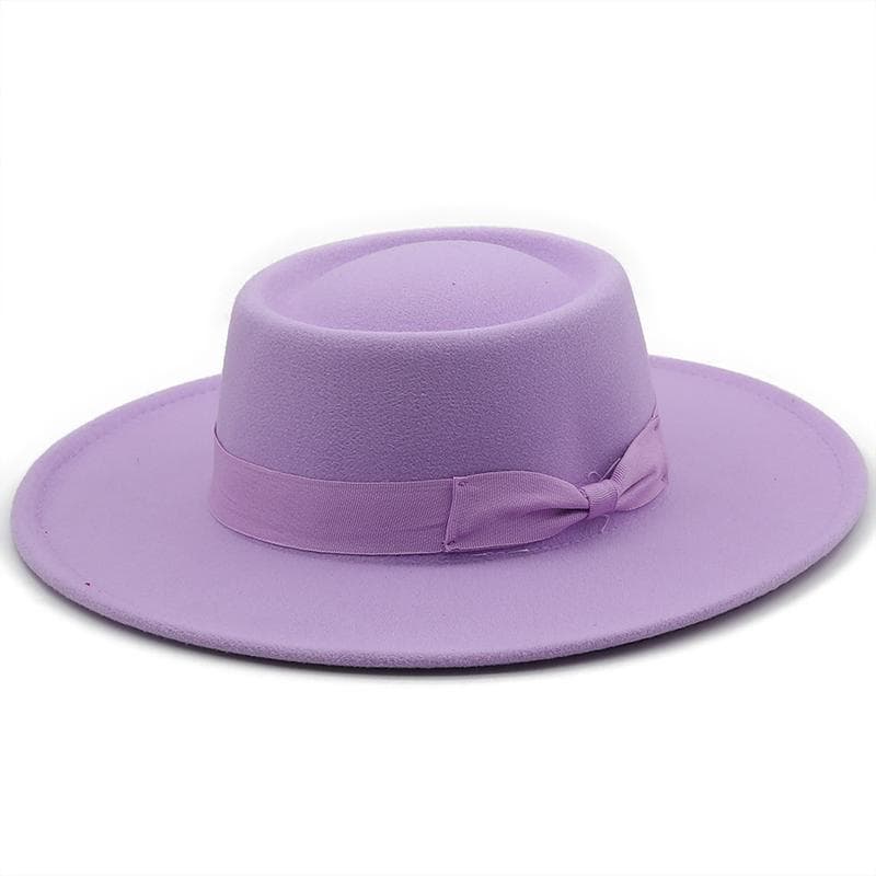 New 8.5CM Wide Brim Fedora Hat Jazz Hat Women Men Classic Felted Hat Panama Solid British Fascinator Women's Felt Hat 56-58CM adjustable