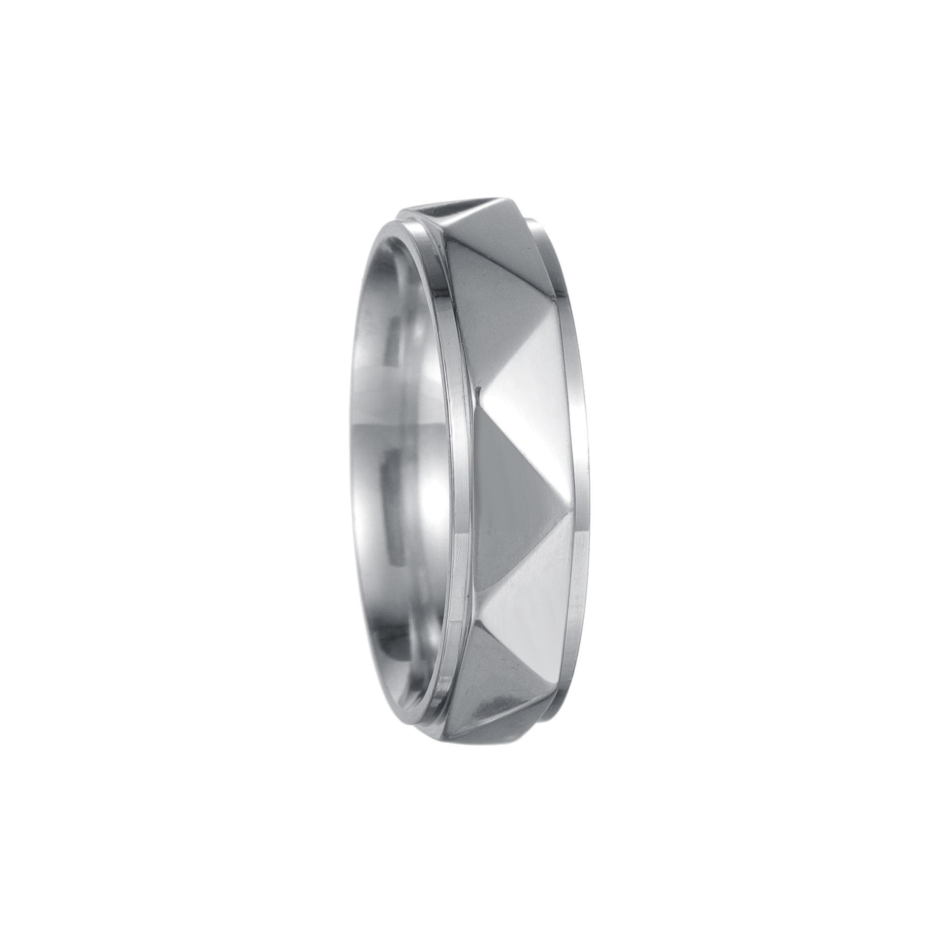 2024 New European and American Couple Titanium Steel Rings Size 12 silver