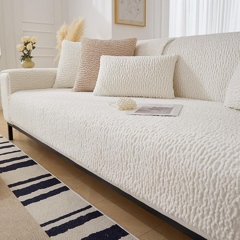 Thicken Plush Sofa Cover Winter Warm Sofa Mat Towel for Living Room Soft Touch Sofa Slipcovers L Shape Couch Covers Home Decor 70x70cm 1pc A
