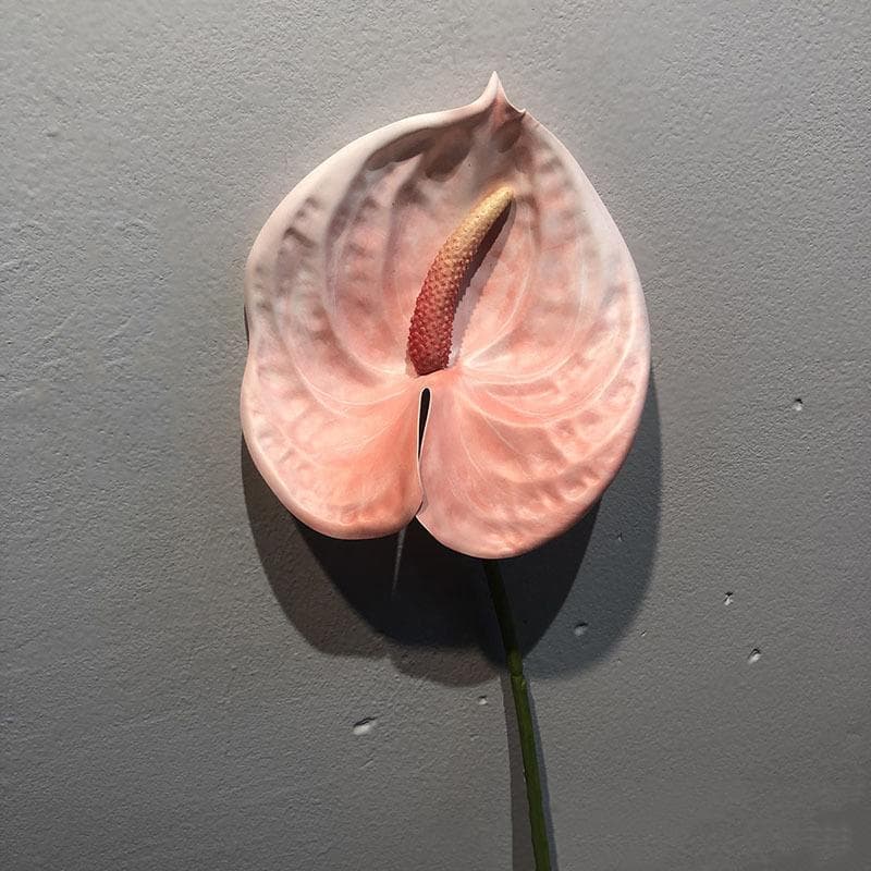 57CM Plastic Fake Single Stem Anthurium Artificial Flowers Artificial Anthurium
