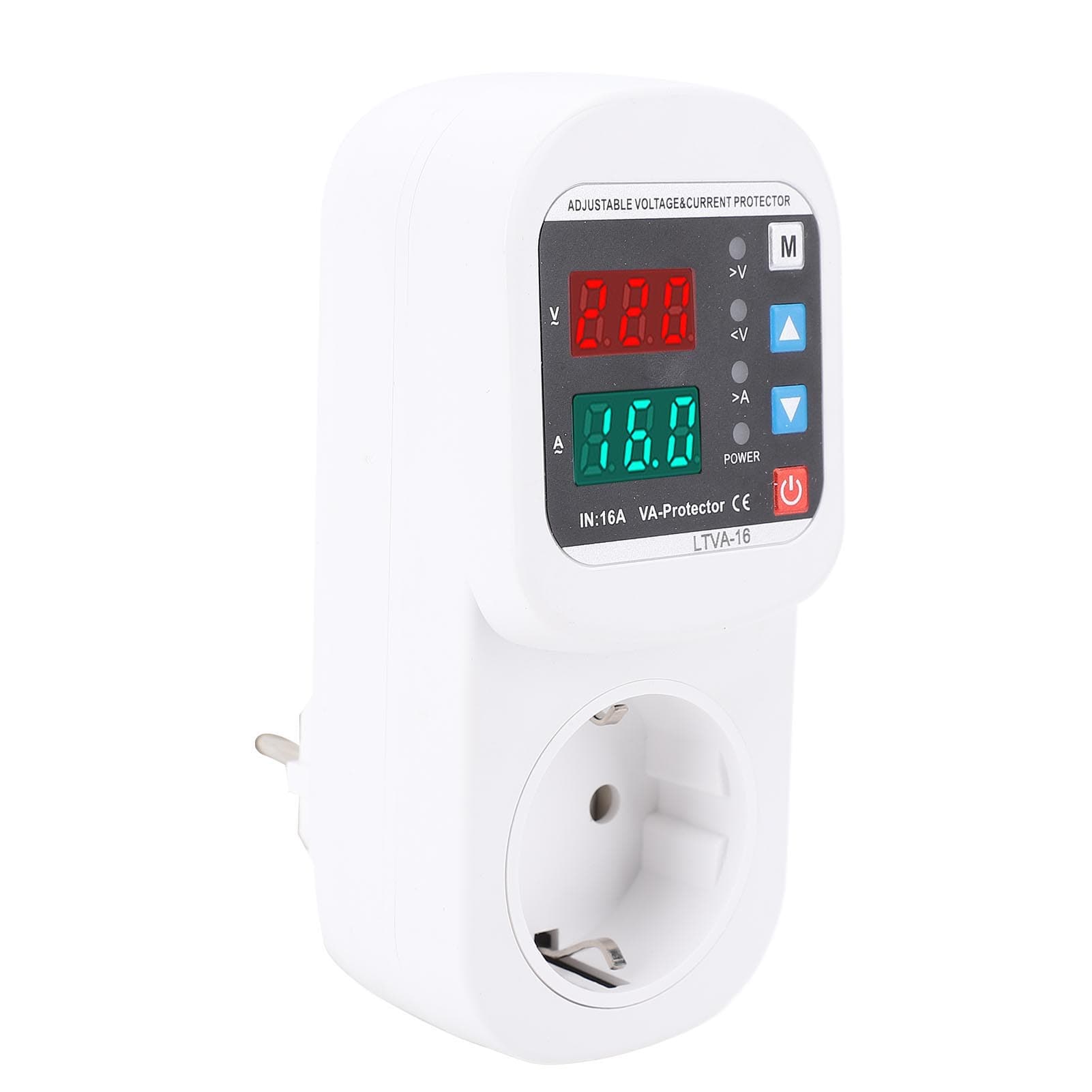 Automatic Voltage Current Safety Socket LED Display Adjustable Voltage Current Surging Safety