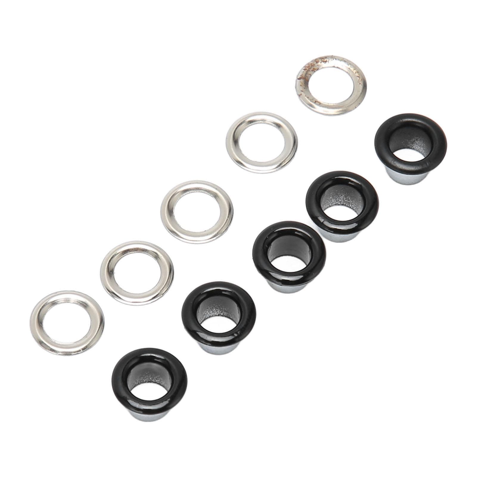 500 Sets Grommet Kit 6mm Round Copper Exquisite Easy to Use Multi Purpose Eyelet Kit for Repair black