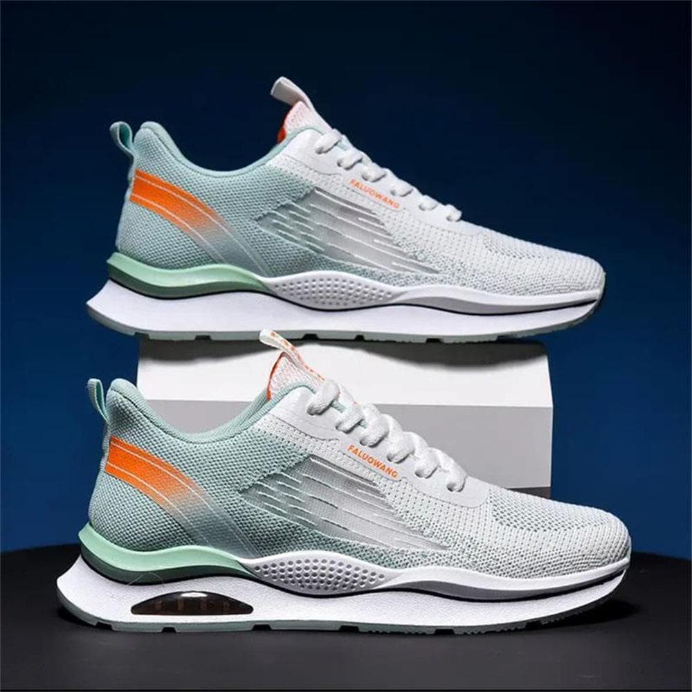 Spring New Flying Weaving All-match Trend Color Matching Casual Sports Running Shoes Soft Sole Fashion Trend 44