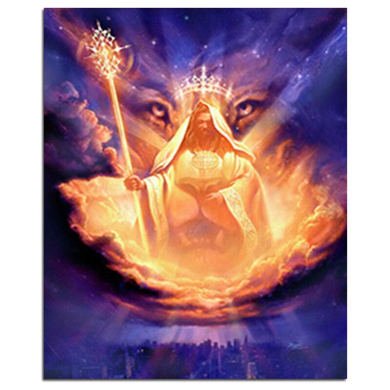 The Lion King 5D DIY Diamond Painting Fantasy Full Round Diamond Embroidery 20X30CM