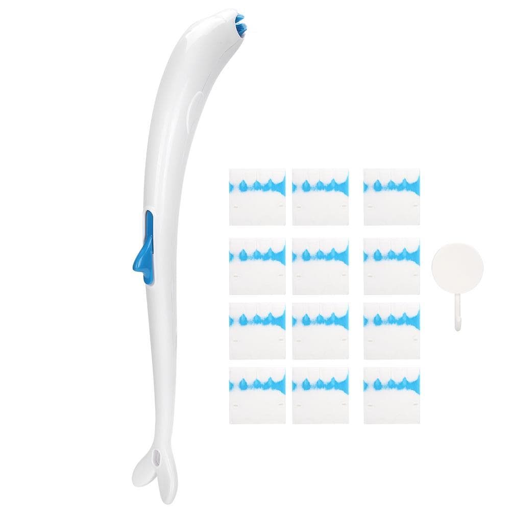 Disposable Toilet Cleaning System Disposable Toilet Brush Kit with 12pcs Flushable Refills Cleaning