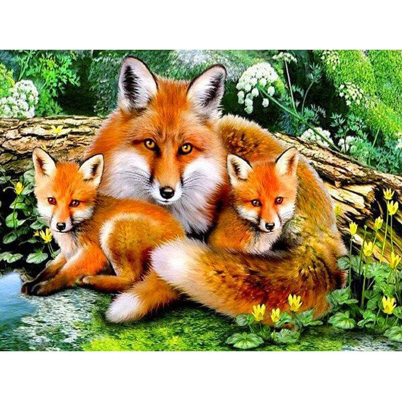 Diy 5d Diamond Painting Animal Fox Embroidery 20X30CM