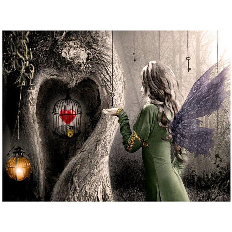 Diamond Painting Fantasy Art Magic Fairy Cross Stitch Sticker Wedding Decoration Diamond Embroidery 20X30CM