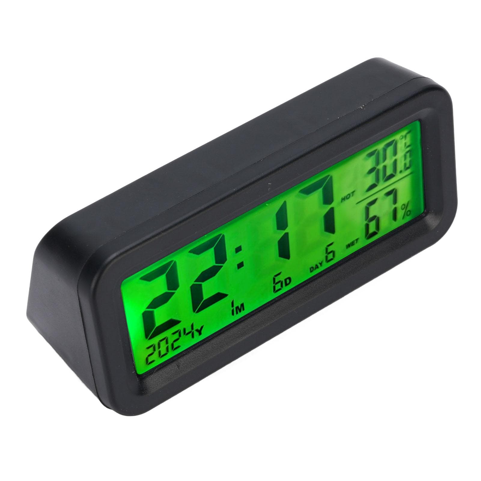 Solar Car Dashboard Clock Automatic Night Display Backlight Automotive Digital Clock Temperature