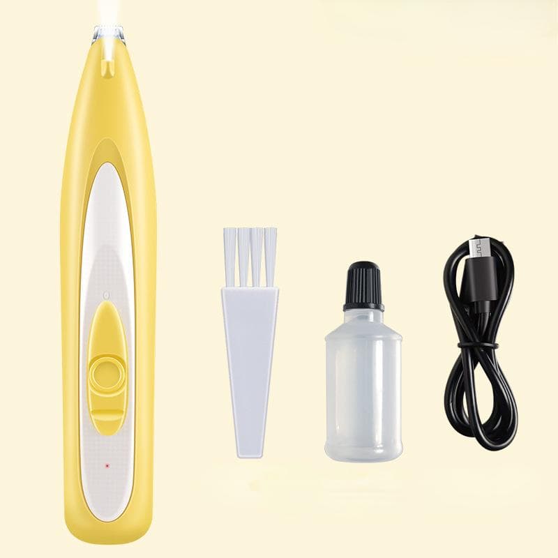 Cat Foot Shaver Dog Hair Shaver Pet Electric Hair Trimmer Foot Pedicure Tool Pets Foot Grooming Kit yellow