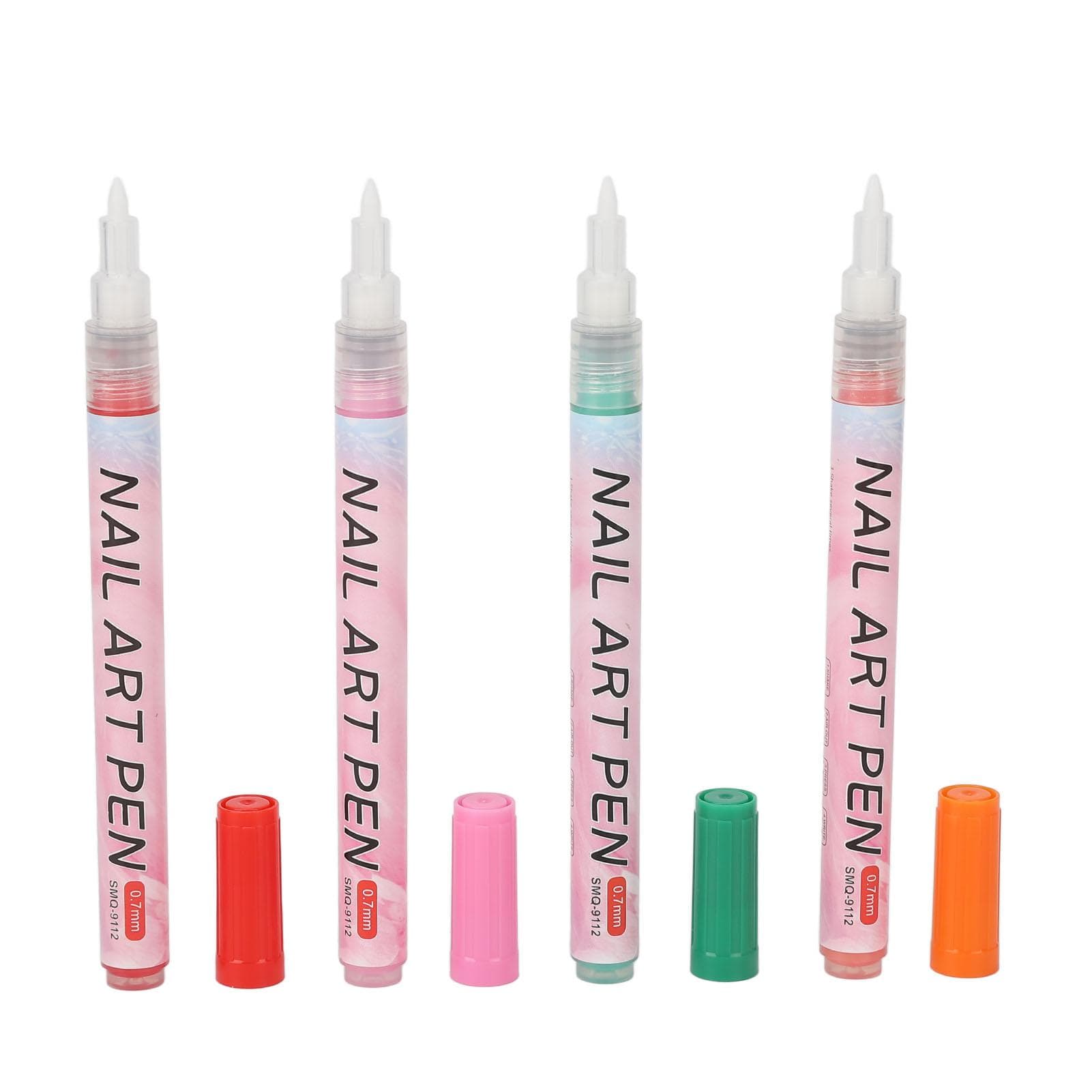 12 Colors Nail Art Pens Set Quick Dry Portable Long Lasting Nail Painting Drawing Pens for Details