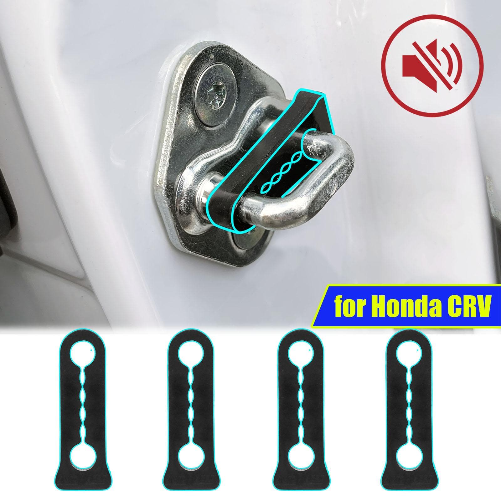 Sound Damper Door Lock Buffer For Honda CIVIC 2005–2023 Rattling STOP Soundproof Screaks Deaf Seal Deadener Deadening