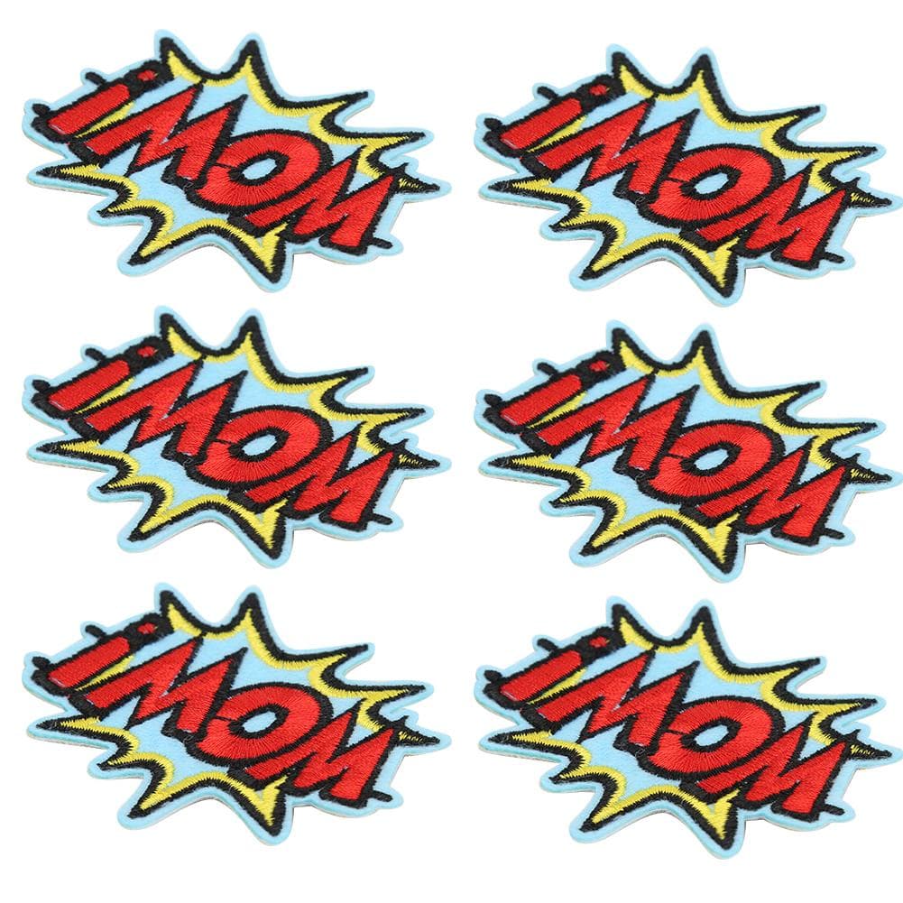 6Pcs Cloth Patch Colorful English Letters Hand Made DIY Clothes Decoration  Accessories(Colorful