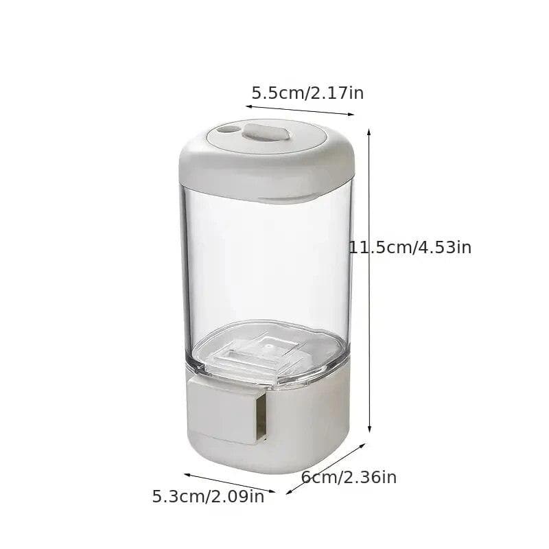 1pc Press-type Quantitative Salt Bottle, Measuring Seasoning Bottle, Salt Dispenser, Salt Control Tank, Kitchen Barbecue Seasoni white