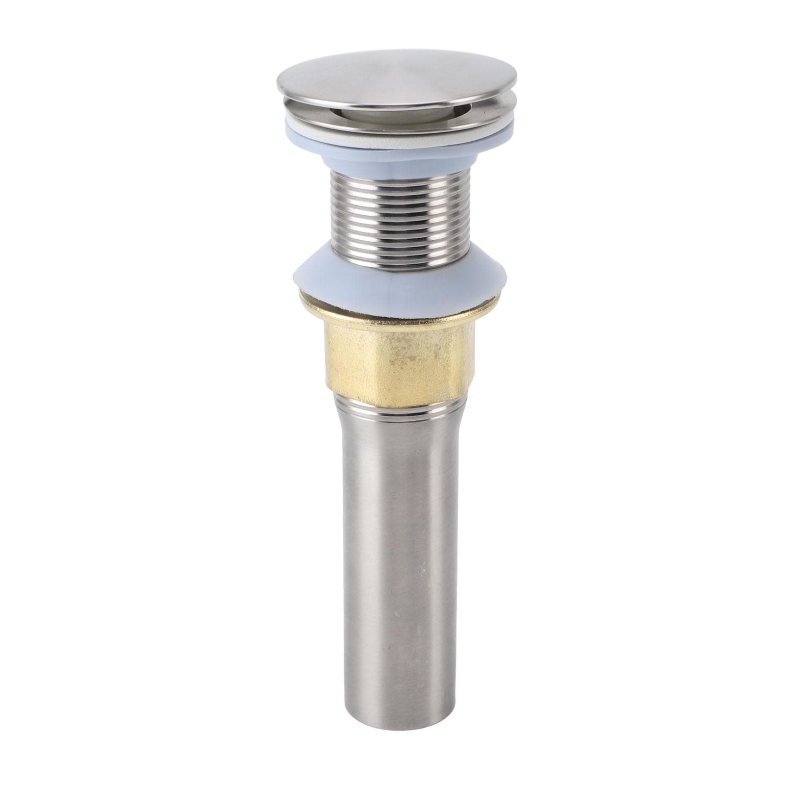 Popup Sink Drain Stainless Steel Leakage Proof Brushed Ni Finish Drain Stopper for Bathroom Kitchen