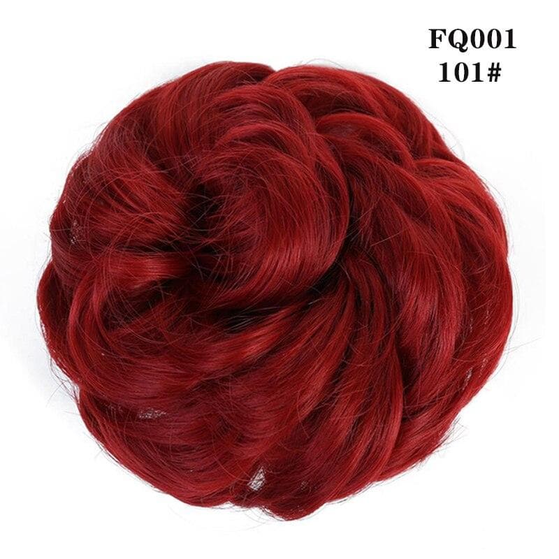 Hair ring wig new Synthetic Hair Scrunchies Chignon Elastic Band Made Of Hair Messy Curly Hair Bun Hairpiece Ponytail For Women Heat Resistan LUPU