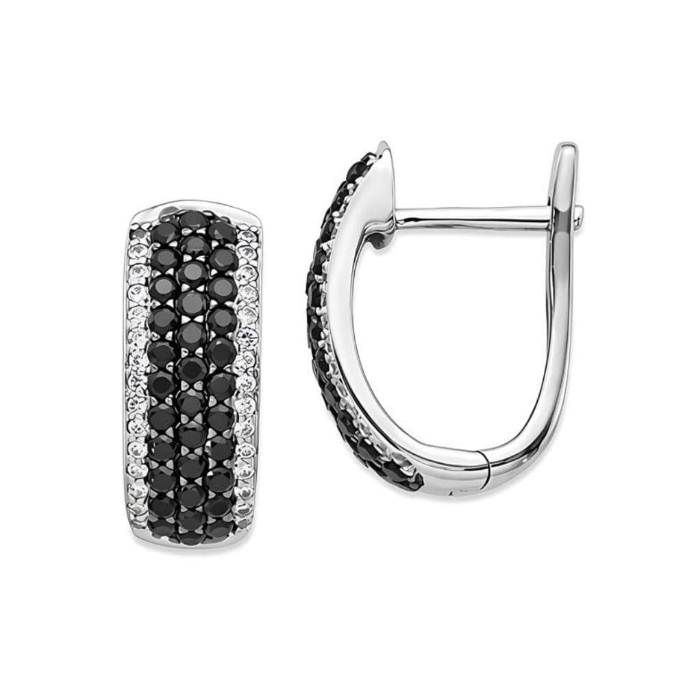 BLACK AWN Black Exquisite Hoop Earrings for Women