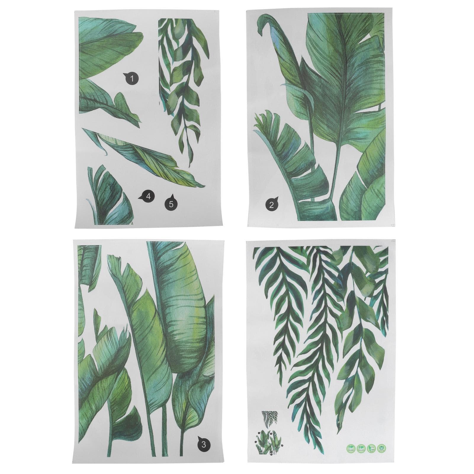 Green Plants Pattern Wall Stickers Wall Decals for Kids Baby Bedroom Living Room Office Decor