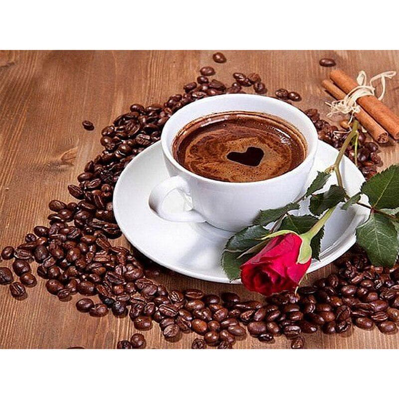 DIY 5D Diamond Painting Cross Stitch Coffee drink coffee bean Mosaic Diamond Embroidery 20X30CM