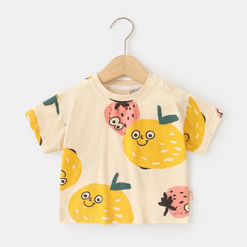 Baby Clothes Pure Cotton Short-sleeved T-shirt Girls Boys Summer Clothes Children's Clothes Half-sleeved Tops Baby Summer 120cm