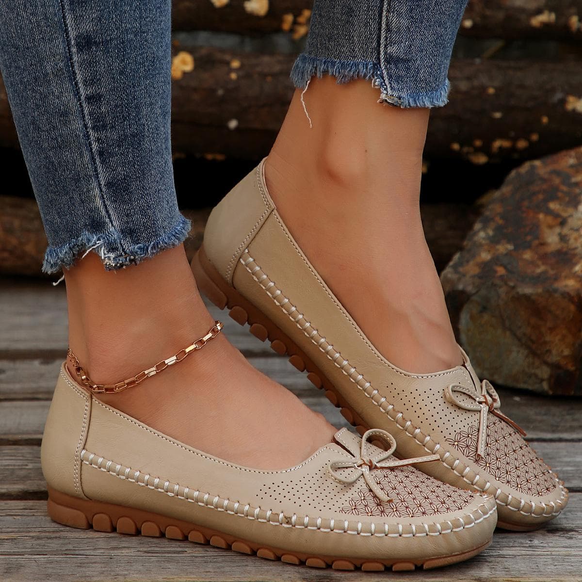 Women's Shoes 2025 New Slip on Women's Flats Casual Round Toe Flat Shoes Women Breathable Loafers Shallow Comfort Shoes Ladies 38