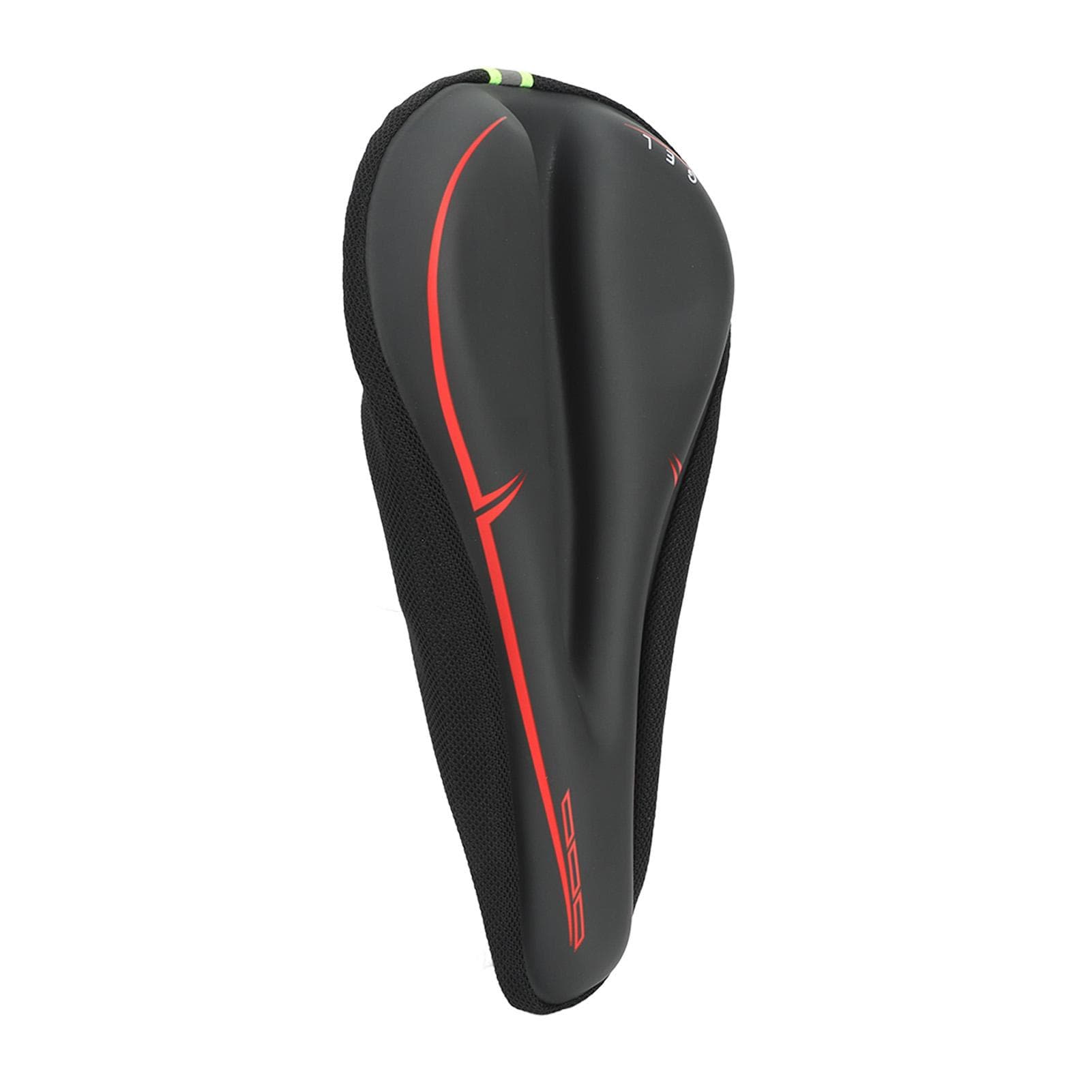 Narrow Bike Seat Cushion Thicken Silicone Breathable Soft Bike Seat Cover with Reflective Warning