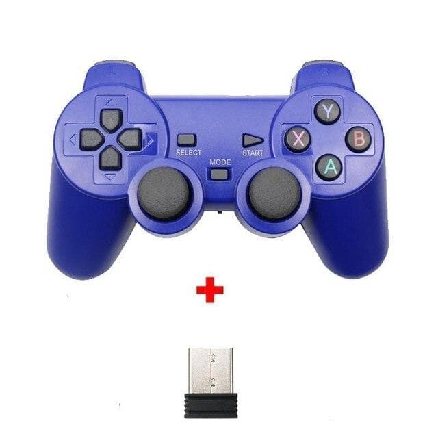 2.4G Wireless Gamepad Controller For PC/ PS3/ TV Box/ Android Phone Joystick For Super Console X Pro Video Game Console 5 blue
