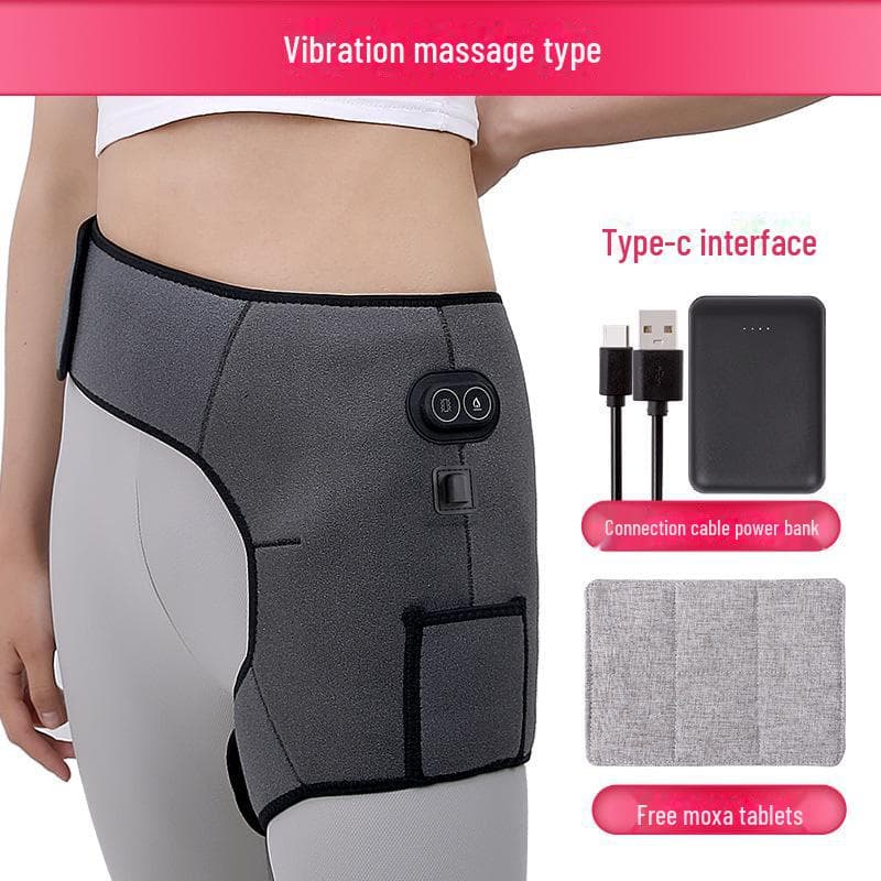 Heated Hip & Thigh Pain Relief Massage Belt Vibration massage model with power bank