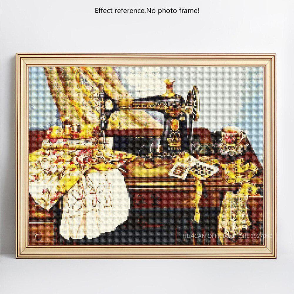 5D Diamond Painting Sewing Machine Full Round Rhinestone Picture Embroidery Sale Diamond 20X30