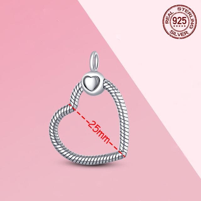 Pendant 925 Sterling Silver Original Moments Small Medium Large O Pendant Charm Fit Charms Necklace Chain DIY Jewelry Making
